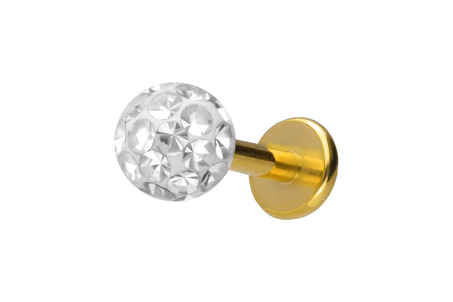 Titan Labret Piercing mit Innengewinde EPOXY-KUGEL